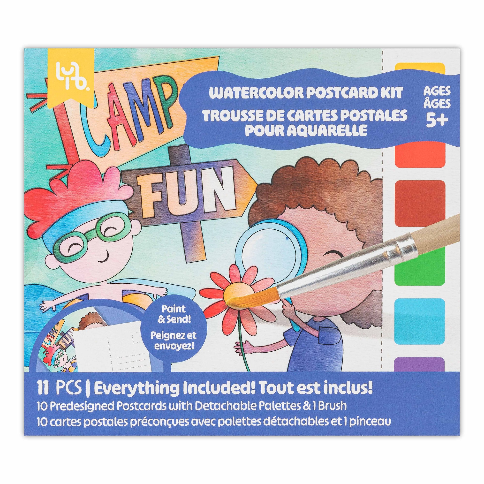 Little Yellow Bicycle® Camp Fun Watercolor Postcard Kit